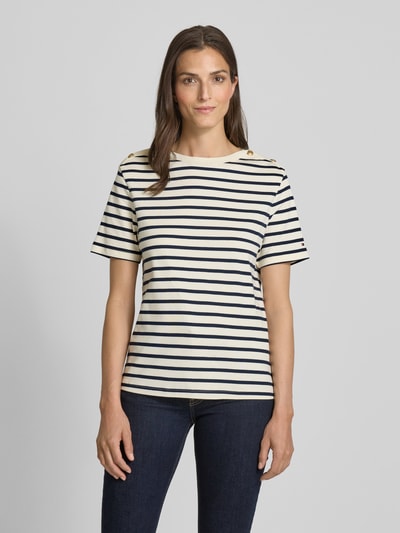 Tommy Hilfiger Regular Fit T-Shirt aus reiner Baumwolle Marine 4