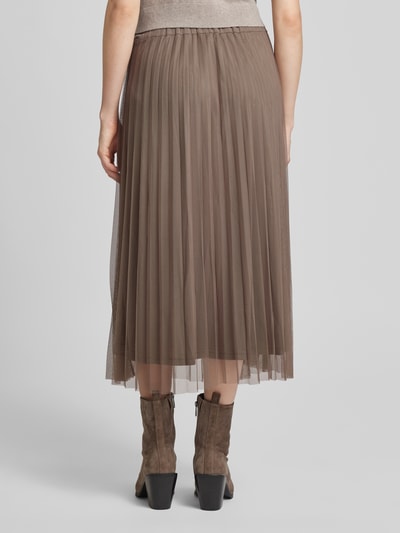 Fynch-Hatton Midirok van plissévouwen Taupe - 5