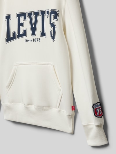 Levi’s® Kids Hoodie mit Känguru-Tasche Modell 'THE GREAT HIGHWAY' Weiss 2