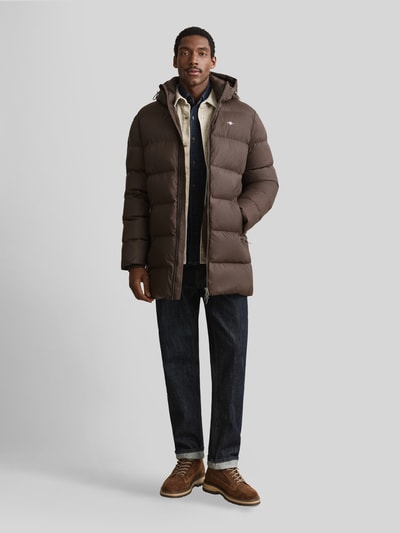 GANT Regular Fit Jacke aus Polyester mit abnehmbarer Kapuze Dunkelbraun 1