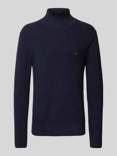 Tommy Hilfiger Sweter z dzianiny ze stójką Granatowy 2