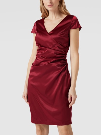 Paradi Cocktailkleid mit V-Ausschnitt Bordeaux 4