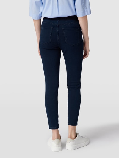 HUGO Skinny fit jeans met logo in band Donkerblauw - 5