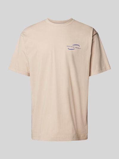 Vertere T-shirt met labelprint, model 'INSOMNIA' Beige - 2