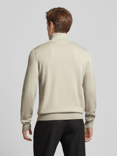 BOSS Orange Rollkragenpullover mit Label-Detail Modell 'Akiro' Sand 5