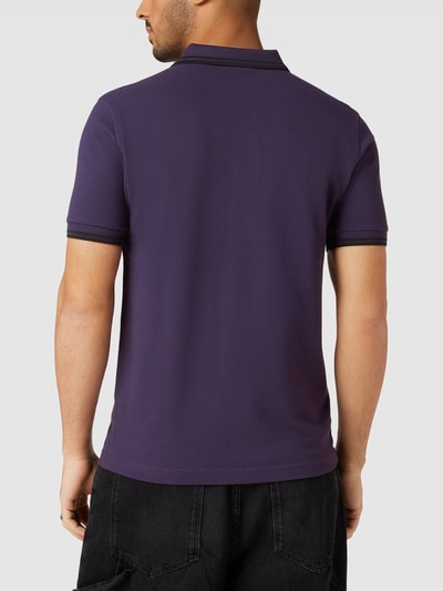 Fred Perry Poloshirt mit Label-Stitching Lila 5