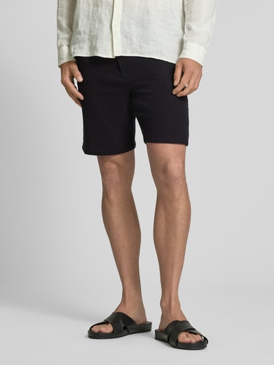 SELECTED HOMME Regular fit bermuda met structuurmotief, model 'BRODY' Zwart - 4