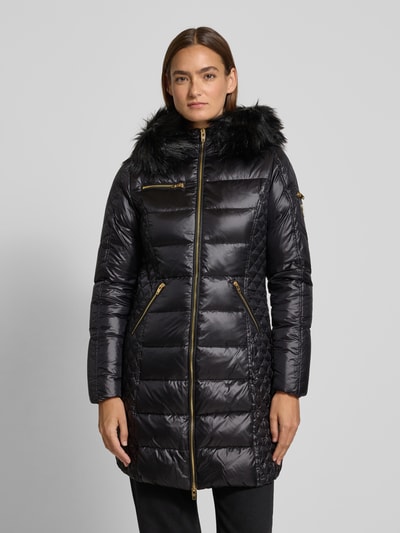 ROCKANDBLUE Slim fit lange donsjas met tweewegritssluiting model 'Ciara' Zwart - 4
