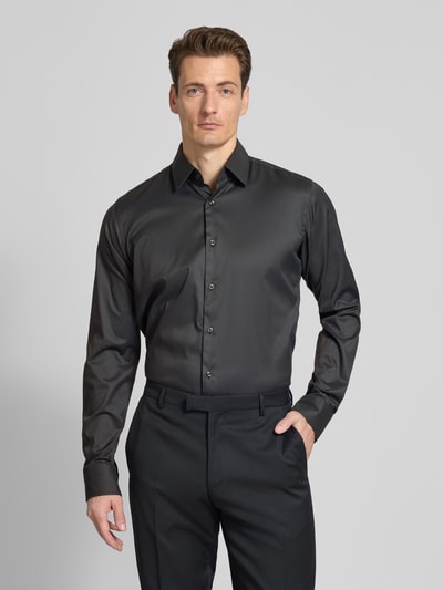 BOSS Regular Fit Business-Hemd aus Viskose mit Kentkragen Modell 'Joe' Black 4