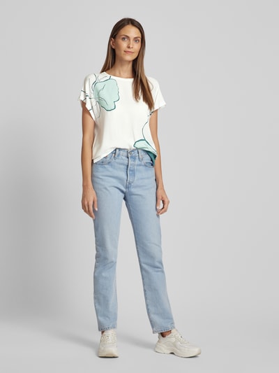 Tom Tailor Blusenshirt mit Allover-Print Offwhite 1