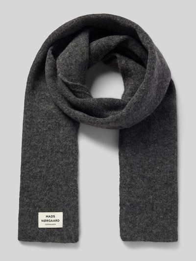 MADS NØRGAARD Schal mit Label-Detail Anthrazit Melange 1