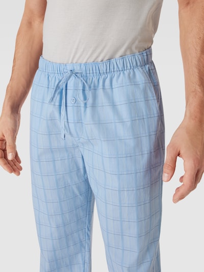 Hanro Pyjama-Hose mit Karomuster Modell 'Ian' Hellblau 3