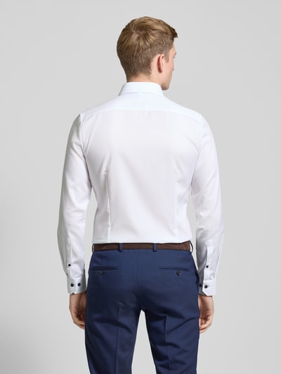 OLYMP No. Six Super Slim Fit Business-Hemd mit Strukturmuster Modell 'New York' Weiss 5