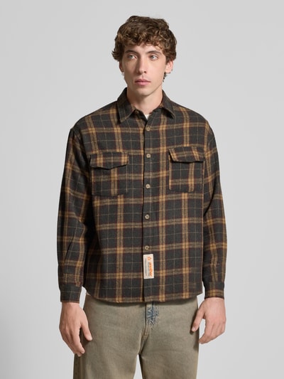 ANOTHER COTTON LAB Regular Fit Freizeithemd mit Kentkragen Mittelbraun 4