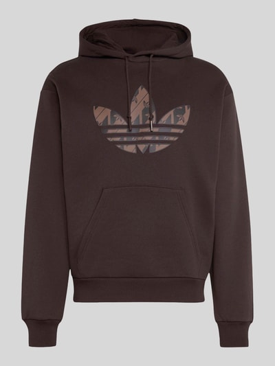 adidas Originals Regular Fit Hoodie aus Baumwoll-Mix mit Logo-Print Dunkelbraun 2