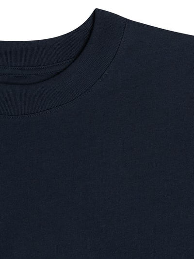 Selected Homme T-shirt z prążkowanym, okrągłym dekoltem model ‘RELAXCOLMAN’ Granatowy 2
