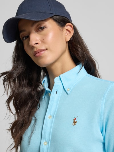 Polo Ralph Lauren Slim fit overhemdblouse met button-downkraag Turquoise - 3