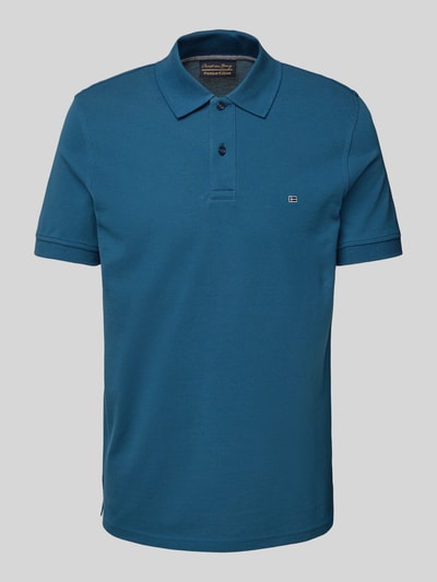 Christian Berg Men Poloshirt mit Label-Stitching Petrol 2