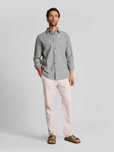 Tom Tailor Regular Fit Freizeithemd aus Leinen-Baumwolle-Mix Lind 1