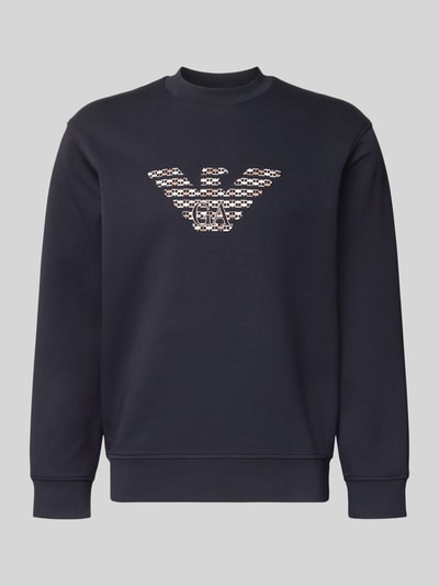 Emporio Armani Sweatshirt mit Label-Stitching Black 2