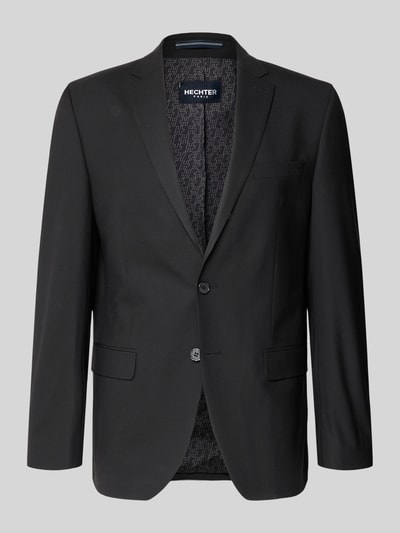 HECHTER PARIS Regular Fit 2-Knopf-Sakko Mit Woll-Anteil Modell 'Modern' Black 2