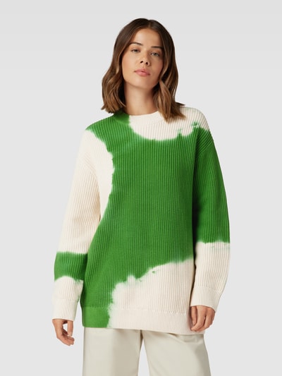 Jake*s Casual Gebreide pullover met all-over print Groen - 4