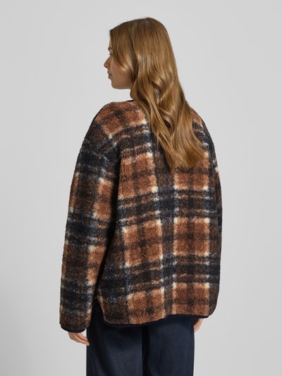 ICHI Fleecejacke mit Knopfleiste Modell 'KOLIRA' Marine 5