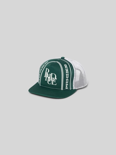 RHUDE Basecap mit Label-Print Dunkelgruen 2