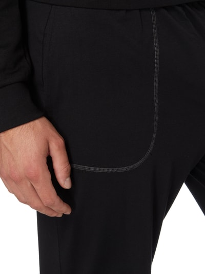 BOSS Sweatpants mit Kontrastnähten Black 3