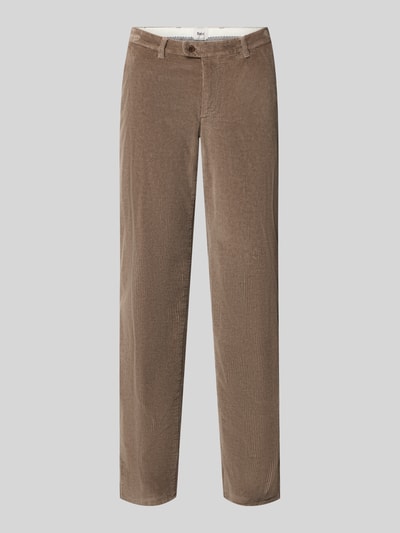 Produktfoto, Modern Fit Cordhose aus Baumwoll-Mix Modell 'Fabio' von Brax in Braun, schmale Passform, feine Cordstruktur, Herren Schmale Hose von Brax