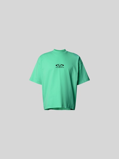 VETEMENTS Oversized T-Shirt aus Baumwolle Neon Gruen 2