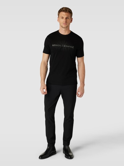ARMANI EXCHANGE T-Shirt mit Strasssteinbesatz Black 1