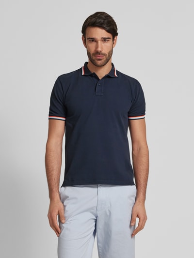 Sundek Poloshirt mit kurzer Knopfleiste Modell 'Brice' Marine 4