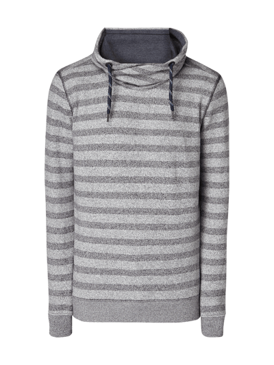 Tom Tailor Sweatshirt mit Streifenmuster im Inside-Out-Look Dunkelblau 2