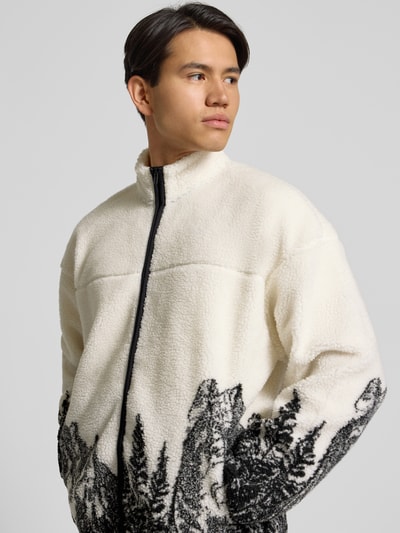 Only & Sons Regular fit jack van teddybont met opstaande kraag, model 'JAMES' Offwhite - 3