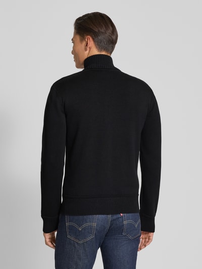 Napapijri Strickjacke mit Stehkragen Modell 'BERTI' Black 5