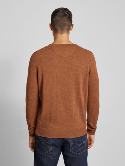 Fynch-Hatton Gebreide pullover met V-hals Hazelnoot - 5