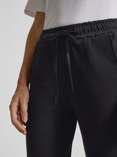 ZABAIONE Spodnie materiałowe o kroju skinny fit z elastycznym pasem Czarny 3