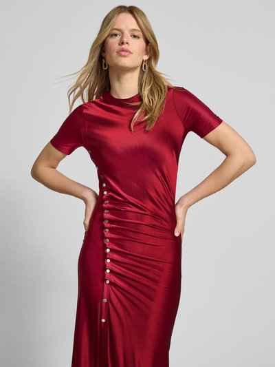 Rabanne Maxikleid mit Raffungen Rot 3