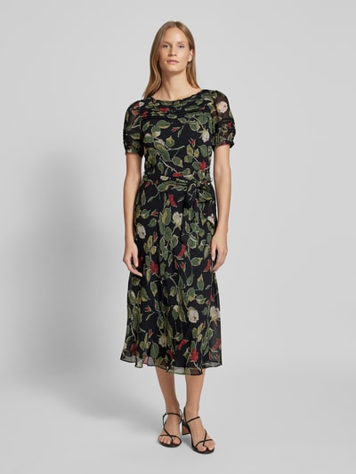 Lauren Ralph Lauren Midi-jurk met ronde hals, model 'KISHRA' Zwart - 4