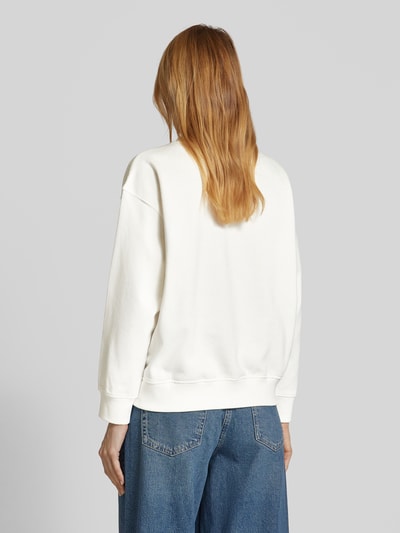 Tom Tailor Denim Comfort Fit Sweatshirt aus Baumwoll-Mix mit Schriftzug-Print Offwhite 5