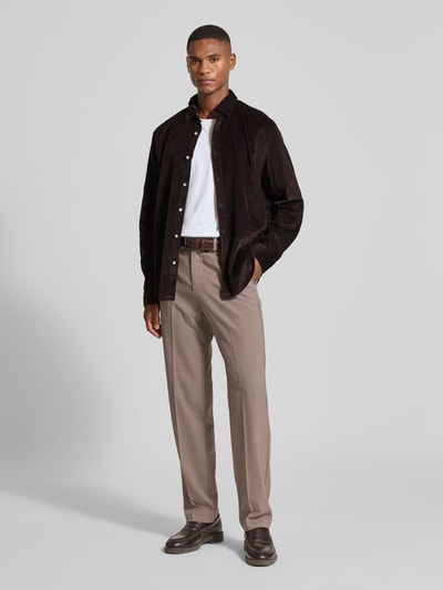MCNEAL Vrijetijdsoverhemd met knoopsluiting Chocoladebruin - 1