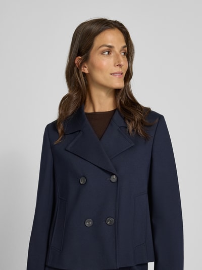 Windsor Żakiet o kroju regular fit z mieszanki wiskozy z kołnierzem z połami Granatowy 3