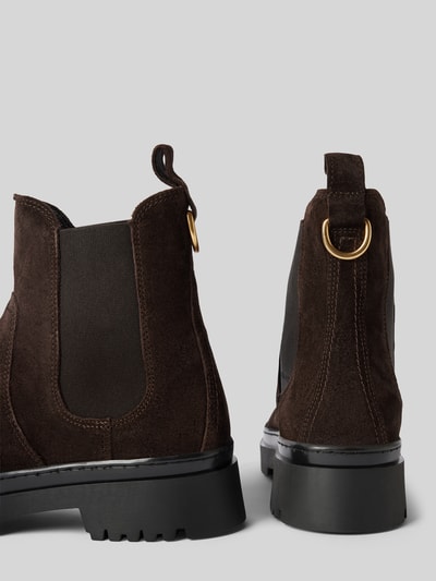 Gant Chelsea boots van leer met applicatie, model 'Aligrey' Donkerbruin - 2