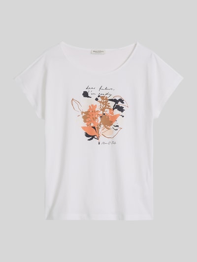 Marc O'Polo Loose Fit T-Shirt aus reiner Baumwolle Weiss 2