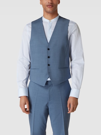 HUGO Gilet met contrast aan achterkant, model 'Vin' Bleu - 4