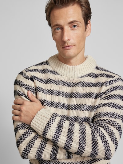 Casual Friday Gebreide pullover met turtleneck, model 'Karl' Offwhite - 3