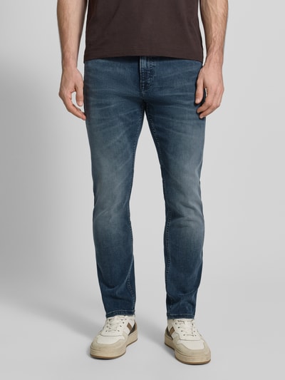BOSS Orange Slim Fit Jeans aus Baumwoll-Mix Modell 'DELAWARE' Jeansblau 4