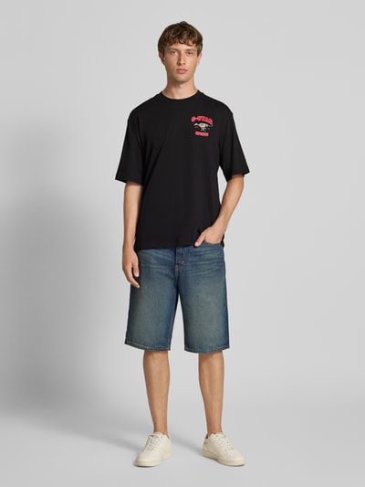 G-Star Raw Regular fit T-shirt met logoprint, model 'Running Dog' Zwart - 1