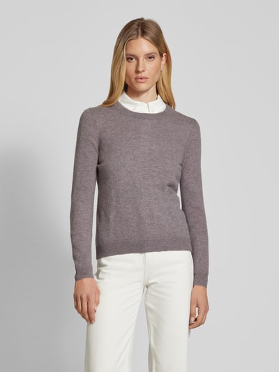 Christian Berg Woman Gebreide pullover met structuurmotief Taupe gemêleerd - 4